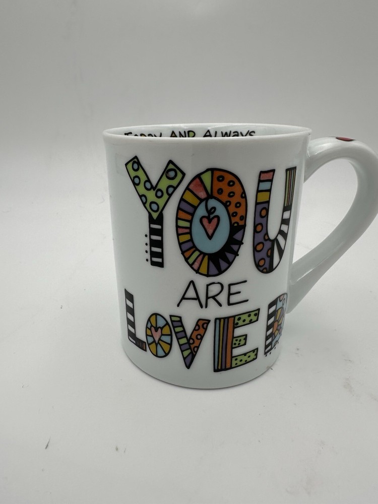 You Are Loved Oversized Coffee Mug by Our Name is Mud Ceramic 12 Oz Love Message