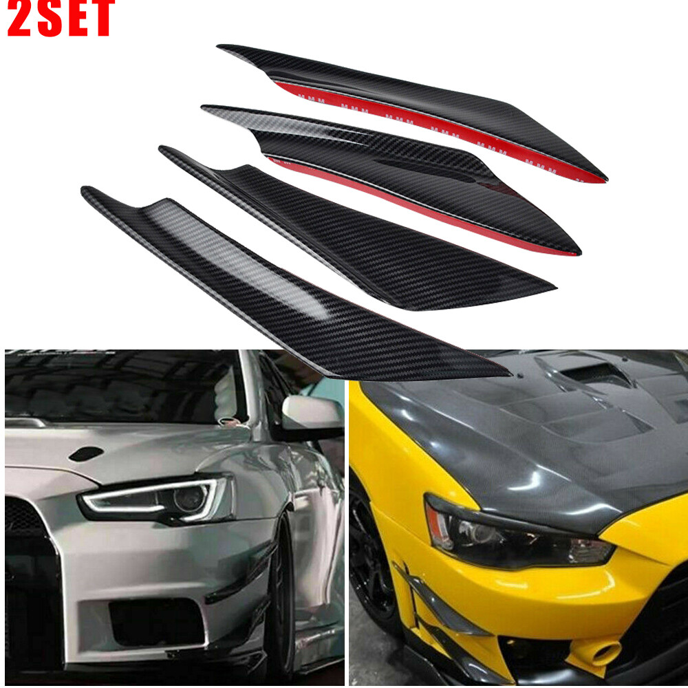 2-Piece Car Bumper Lip Spoiler Splitter Diffuser Valence Trim Kit Free Returns