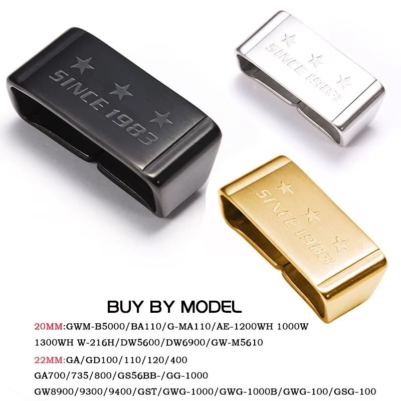 Stainless Steel Watch Band Keeper Loops Metal Strap Retainer Rings 20mm 22mm....