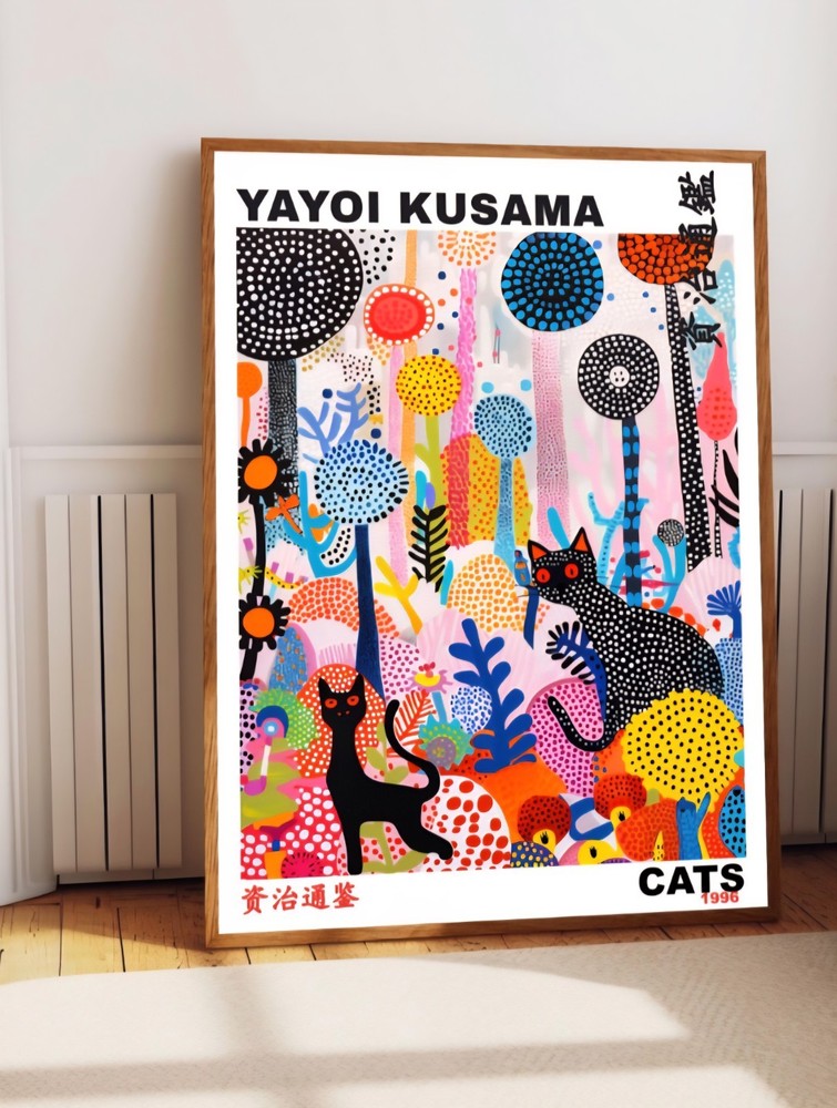 Kusama Cats Poster 50x70cm BNWT
