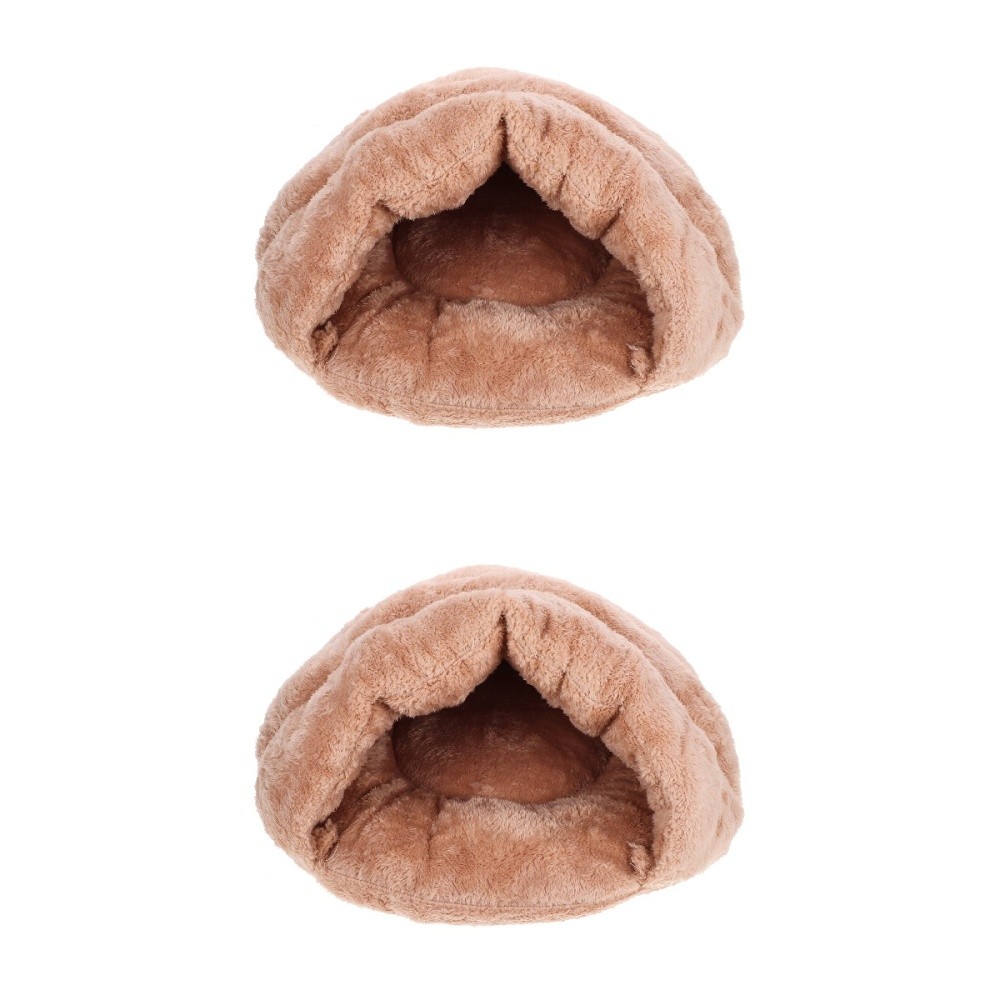 Portable Cat Nest Sleeping Bed Set of 2 Cozy Indoor Pet House for Cats and Puppies
