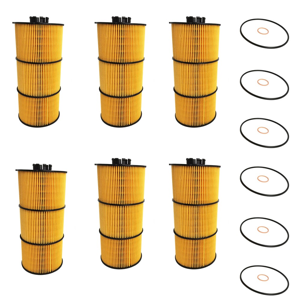 6Pcs P551005 Oil Filter For Freightliner Western Star Detroit Diesel Mercedes