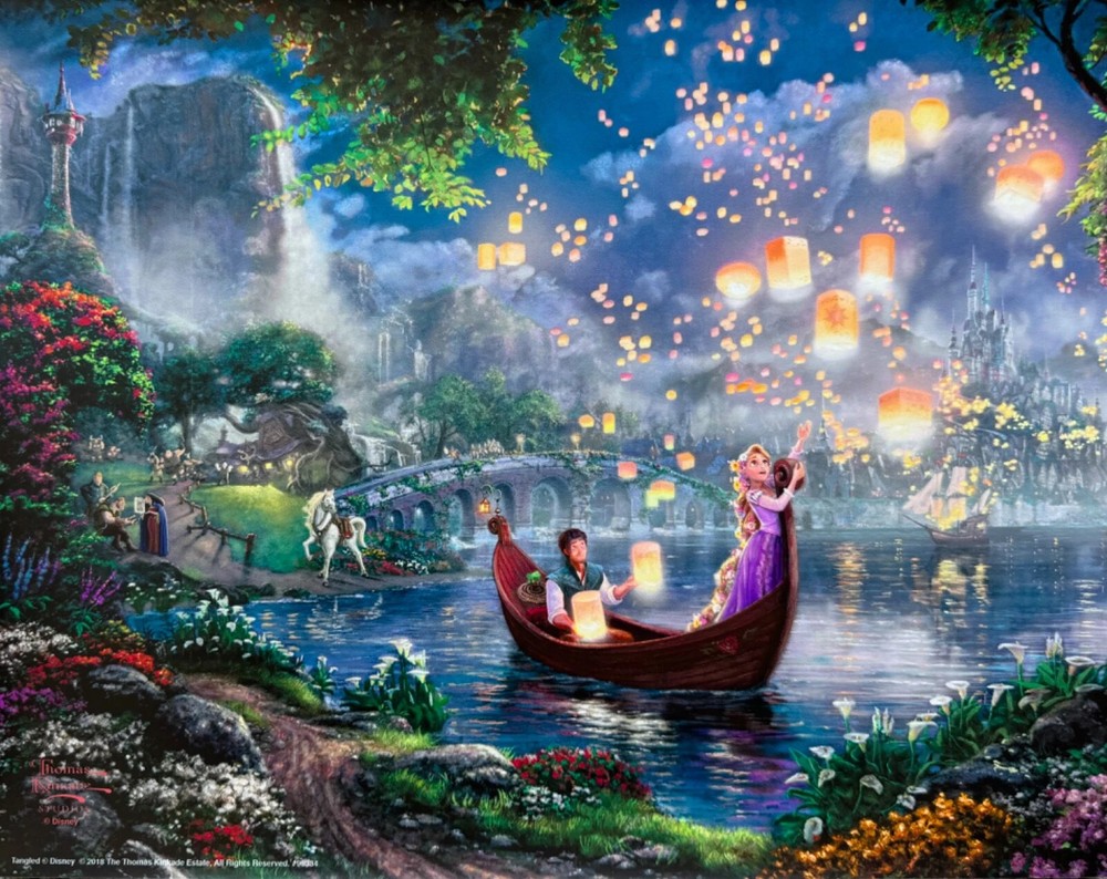 Thomas Kinkade Disney TANGLED Poster Paper No Frame 2