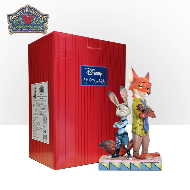Authentic Disney Zootopia Nick Wilde Judy Hopps Figurine Shanghai Disneyland