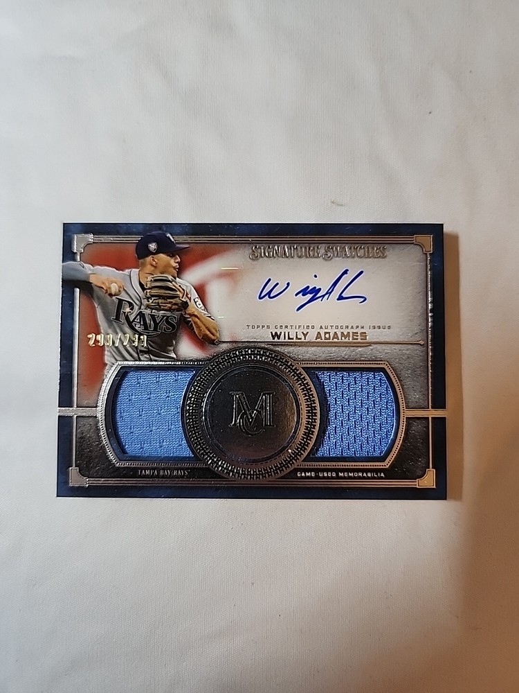 Willy Adames 2019 Topps Museum Collection Signature Dual Relic #SSDA-WA 299/299