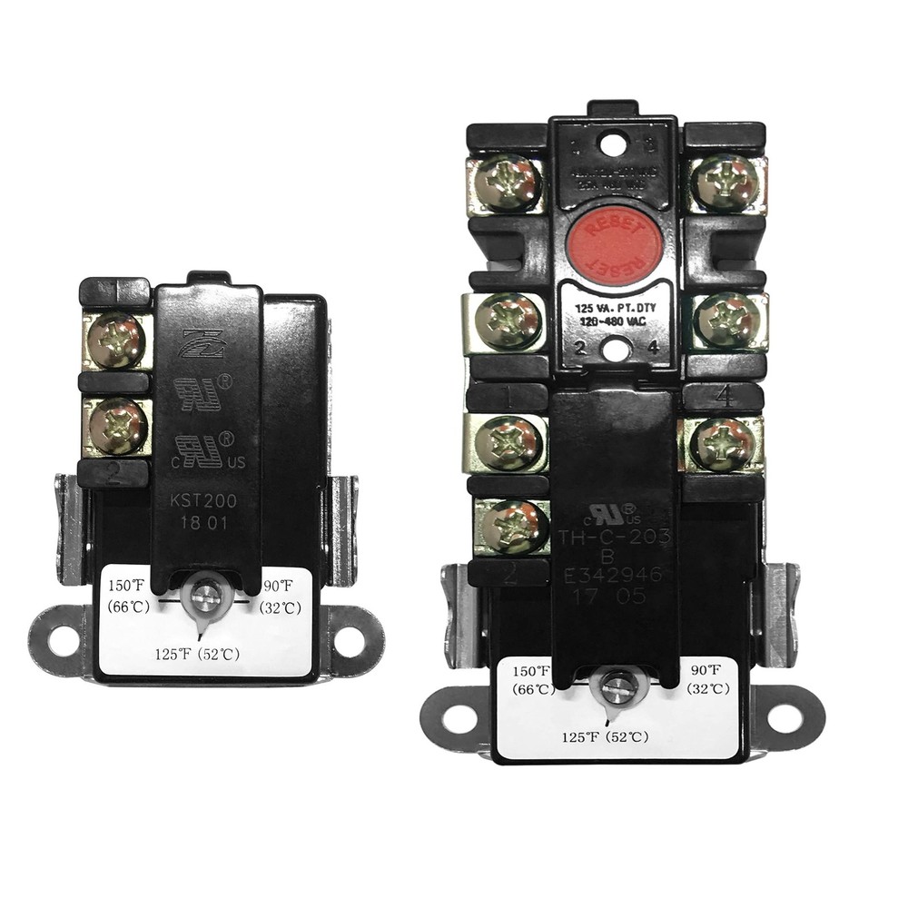 Double Element Water Heater Thermostat EWH-00 with Upper T-image