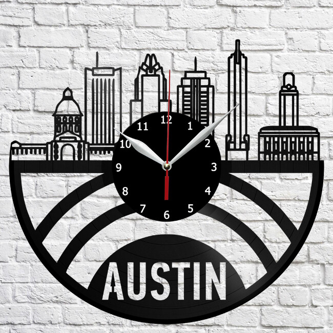 Austin Vinyl Record Wall Clock Home Fan Art Decor 12