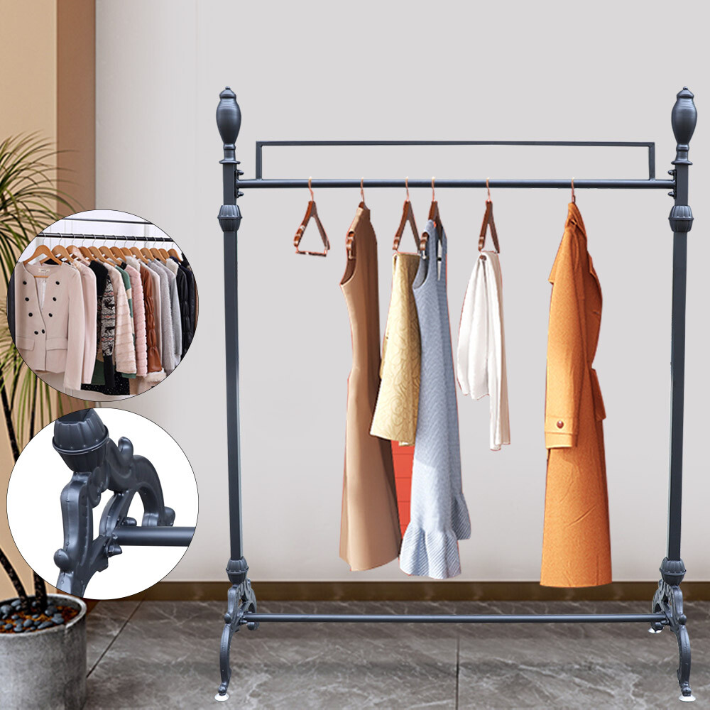 Heavy Duty Garment Rail with Sturdy Base for Boutique or Home Use