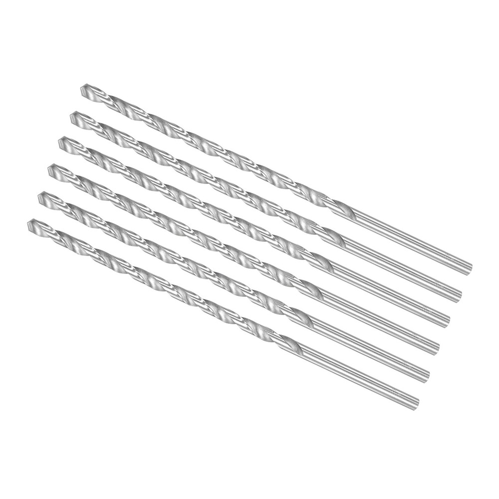 Extra Long Twist Drill Bits 6mm x 200mm HSS Twist Drill Bit 6-Pieces