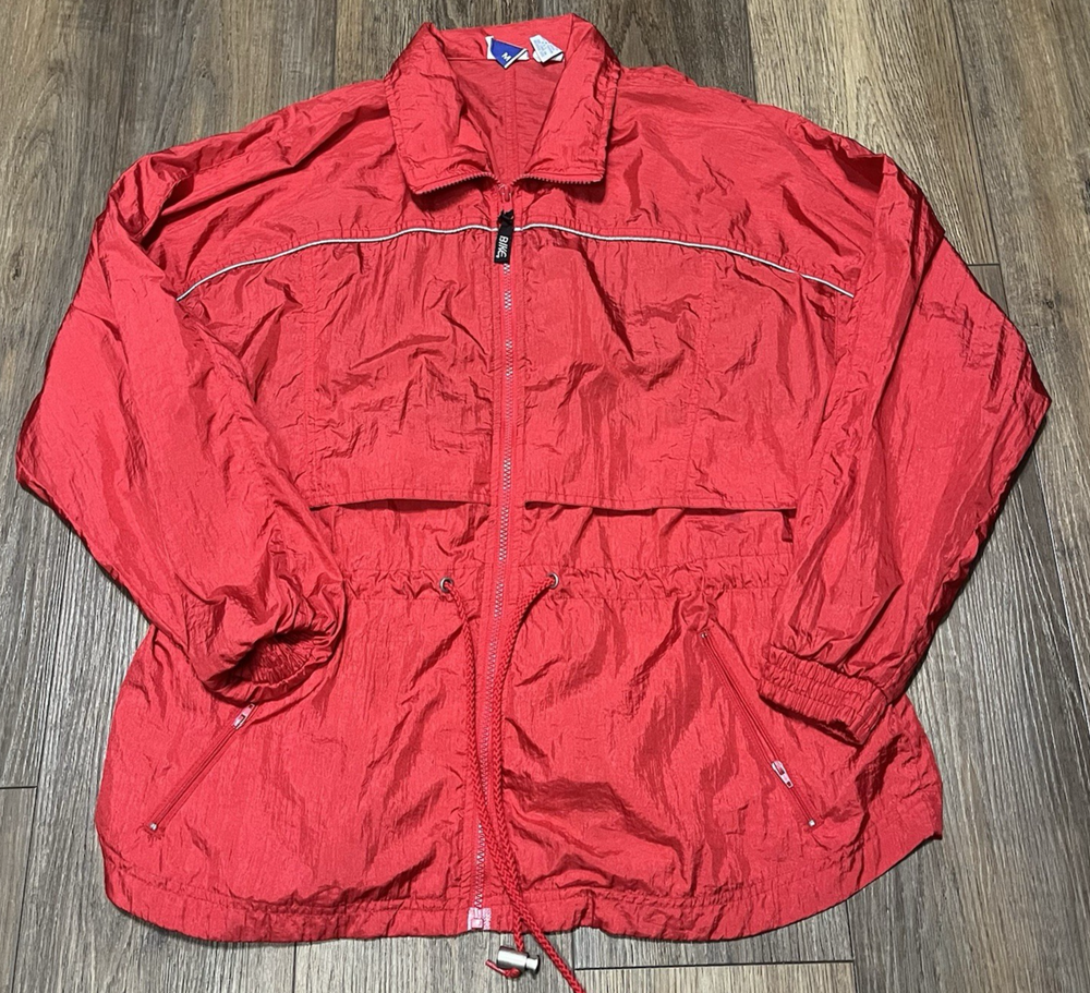 VTG BIKE Windbreaker Jacket Mens M Full Zip Nylon Retro 80s 90s Y2K