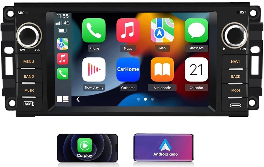 EAGLENAV Car Stereo for Jeep Wrangler JK Compass Patriot/Chrysler/Dodge RAM Ch