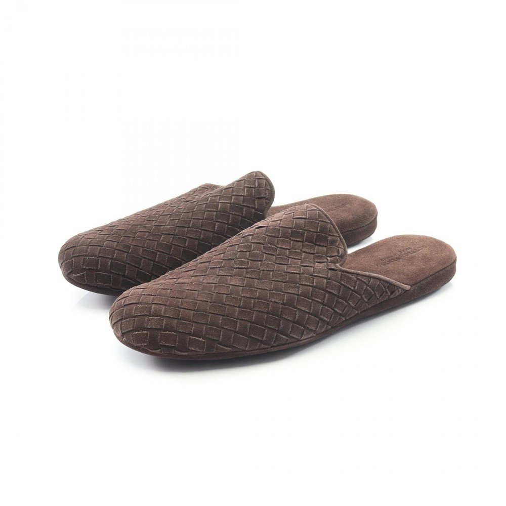 BOTTEGA VENETA Intrecciato Sandals Falt shoes Suede Brown Used mens size 42