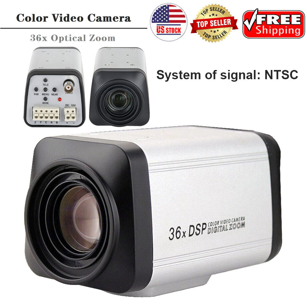 36X Optical Zoom HD Analog Auto Focus Color Video CCTV Box 1200TVL Camera US