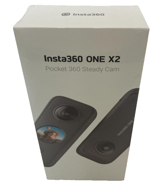 Insta360 One X2 Pocket Action Camera Black 5.7K 360 Degree Voice Control