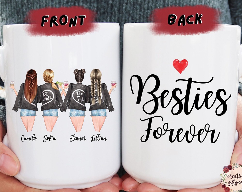 Besties Forever Mug Custom Best Friend Mug Personalized Best Friend Gift Custom