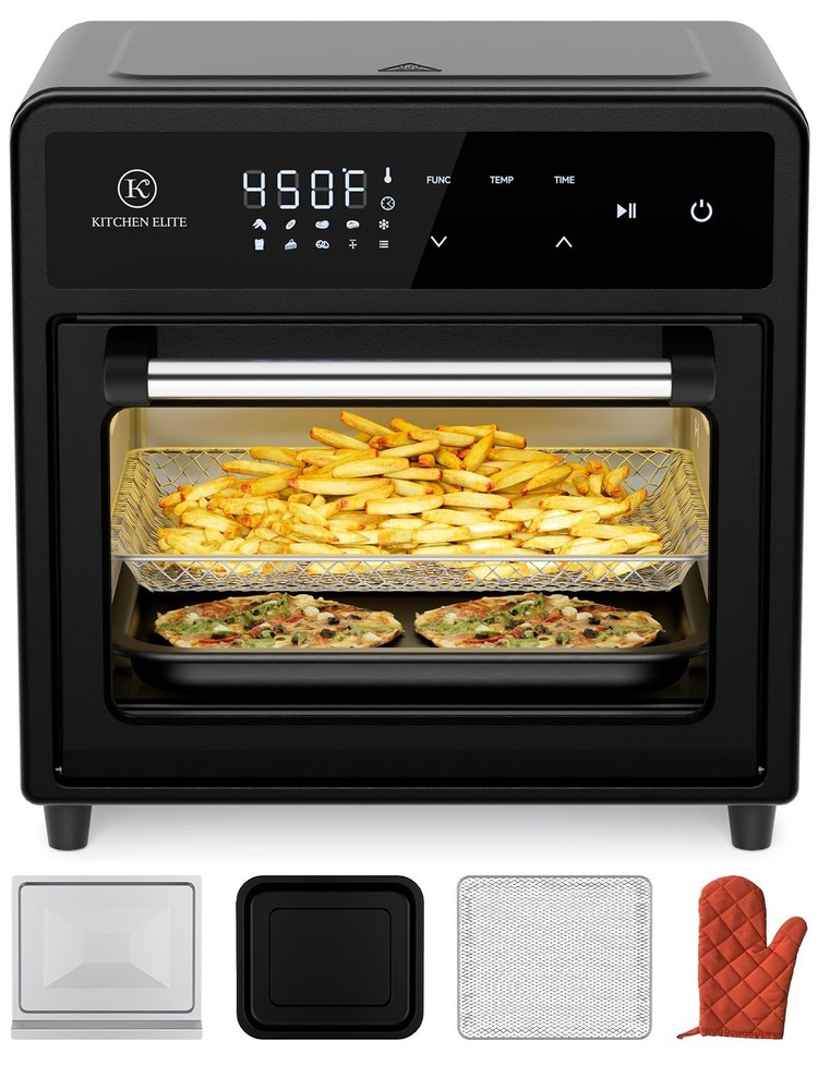 12.6QT Stainless Steel 10-in-1 Air Fryer Toaster Oven Combo with Convection