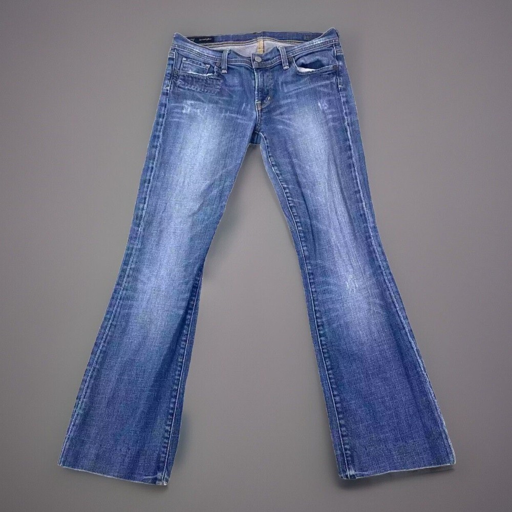 Citizens of Humanity Womens Ingrid Low Waist Distressed Stretch Flare Jeans Size 29