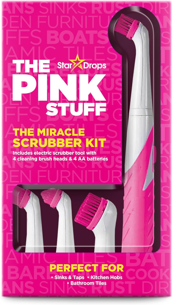 - the Pink Stuff - the Miracle Scrubber Kit - 4 Cleaning Brush Heads