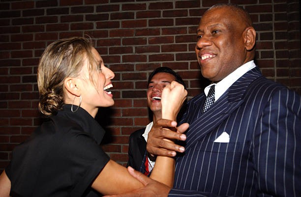 Karolina Kurkova and Andre Leon Talley at 2002 VH1 Vogue Fashion A- Old Photo