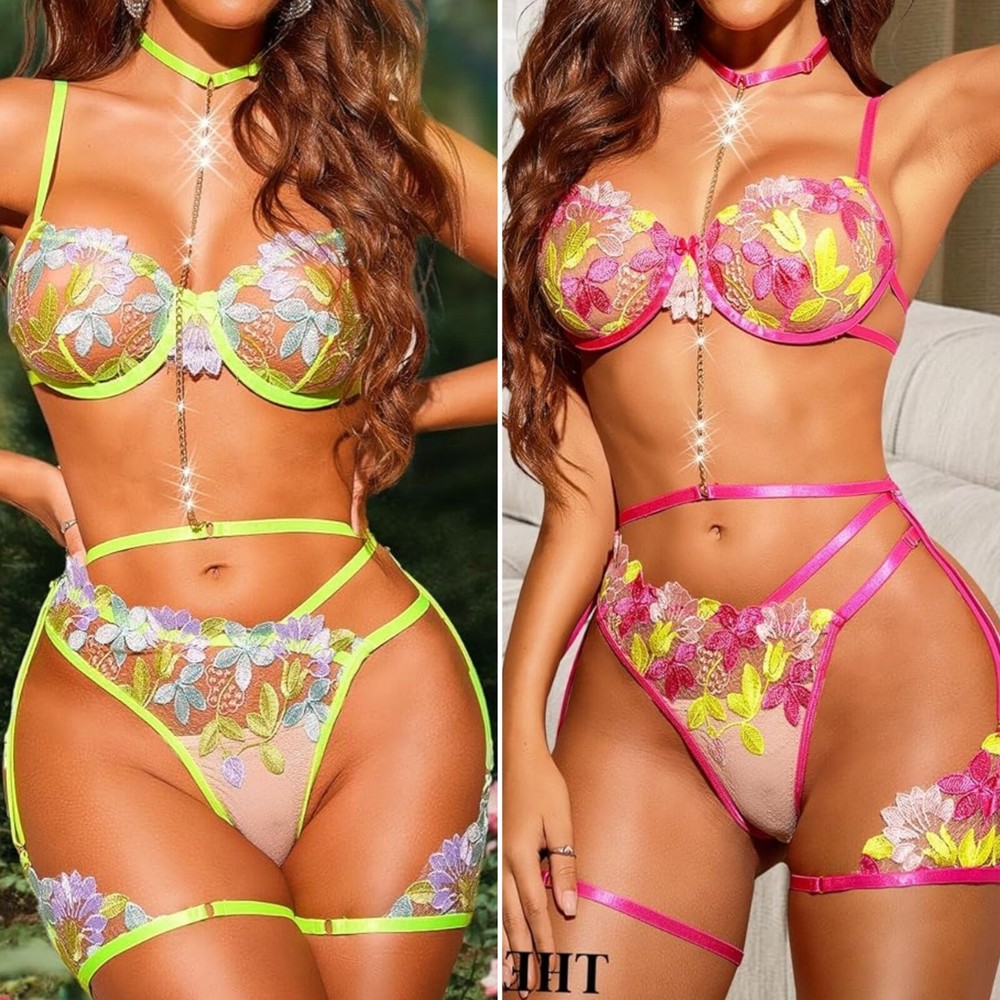 Women's Sexy Lingerie Hollow Out Bra Panty Nightwear Sleepwear Bodysuit Babydoll