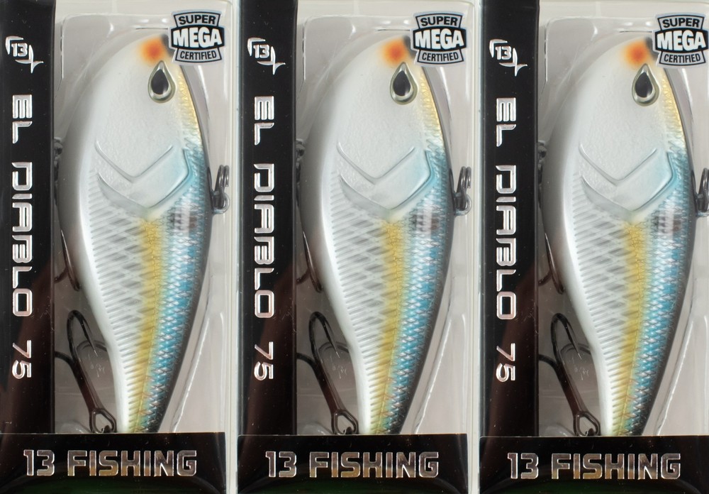 (LOT OF 3) 13 FISHING EL DIABLO 75 3/4OZ ED75-14 NATTY LIGHT AR1312