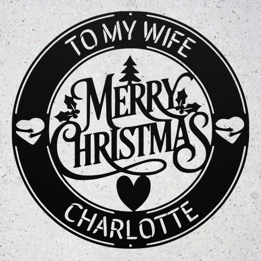 Custom To My Wife Metal Art Personalized Home Decor Christmas Gift for Her