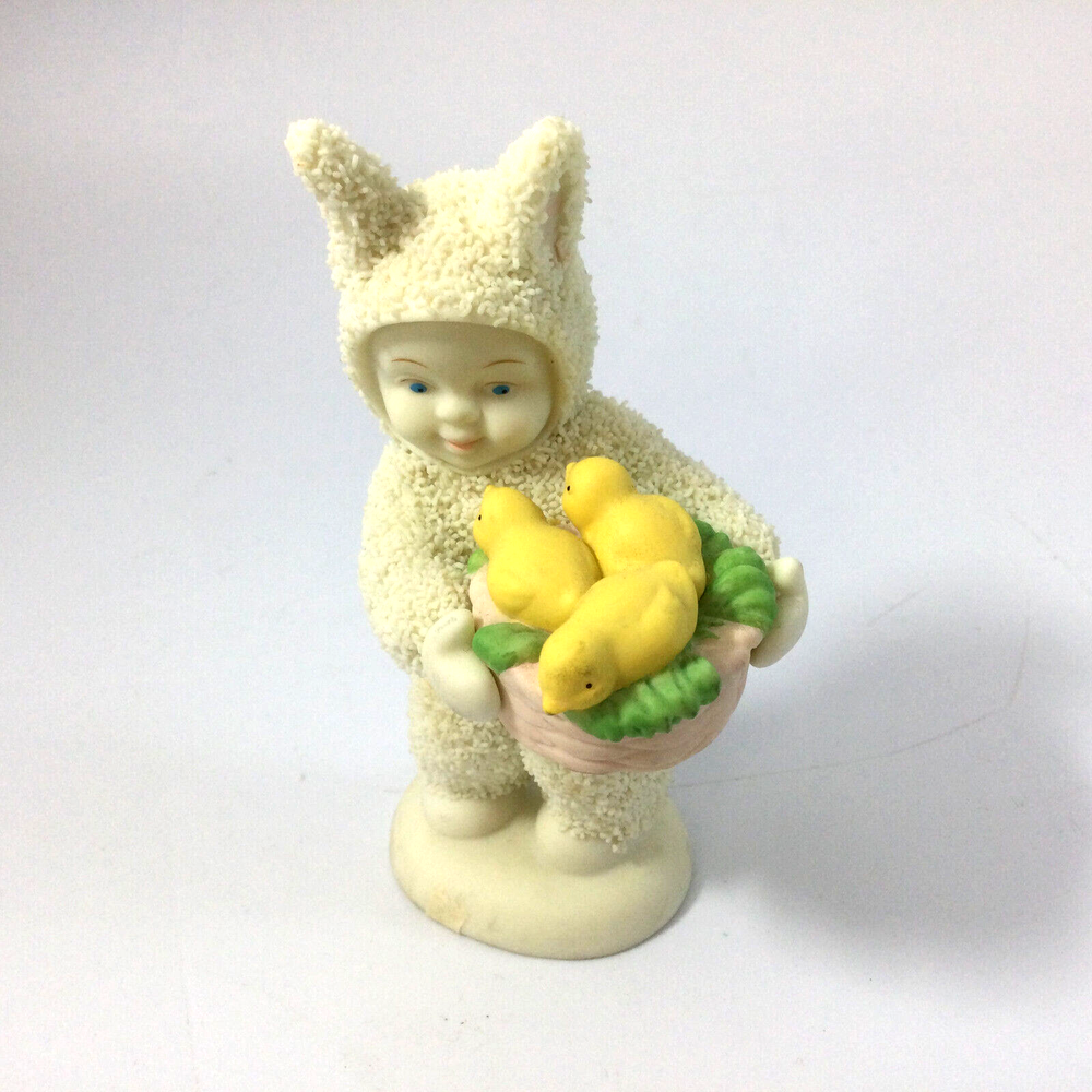 Snow Baby Figurine A Basket of Joy by Department 56 4 Inch Collectible