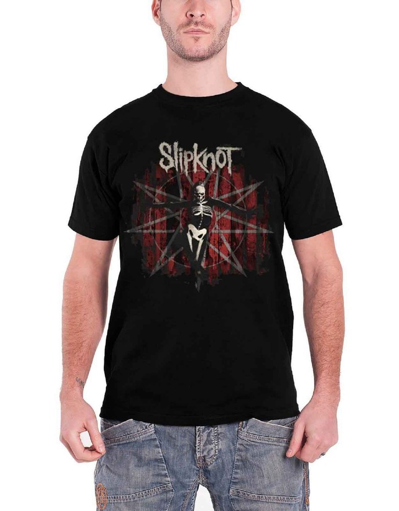 Slipknot Gray Chapter 5 Distressed Album Logo Official Mens Black Tee New