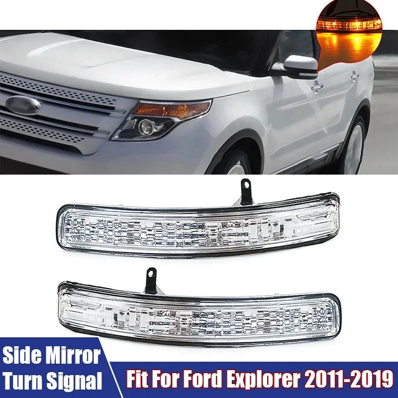 2PCS Left & Right Mirror Turn Signal Light LED Lamp Fits Ford Explorer 2011-2019