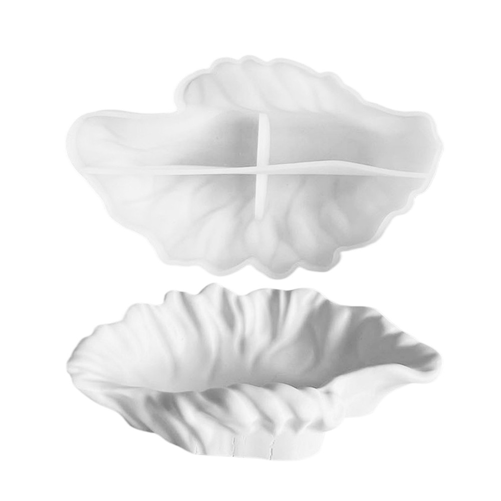 1pc Silicone Tray Mold Shell Candle Holder Epoxy Resin Casting Mold