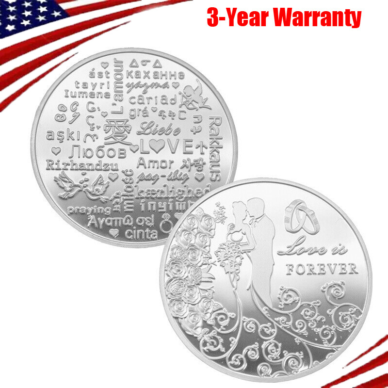 1PC Lucky Love Coin I Love You Lovers Commemorative Coin Romance Couple Gifts