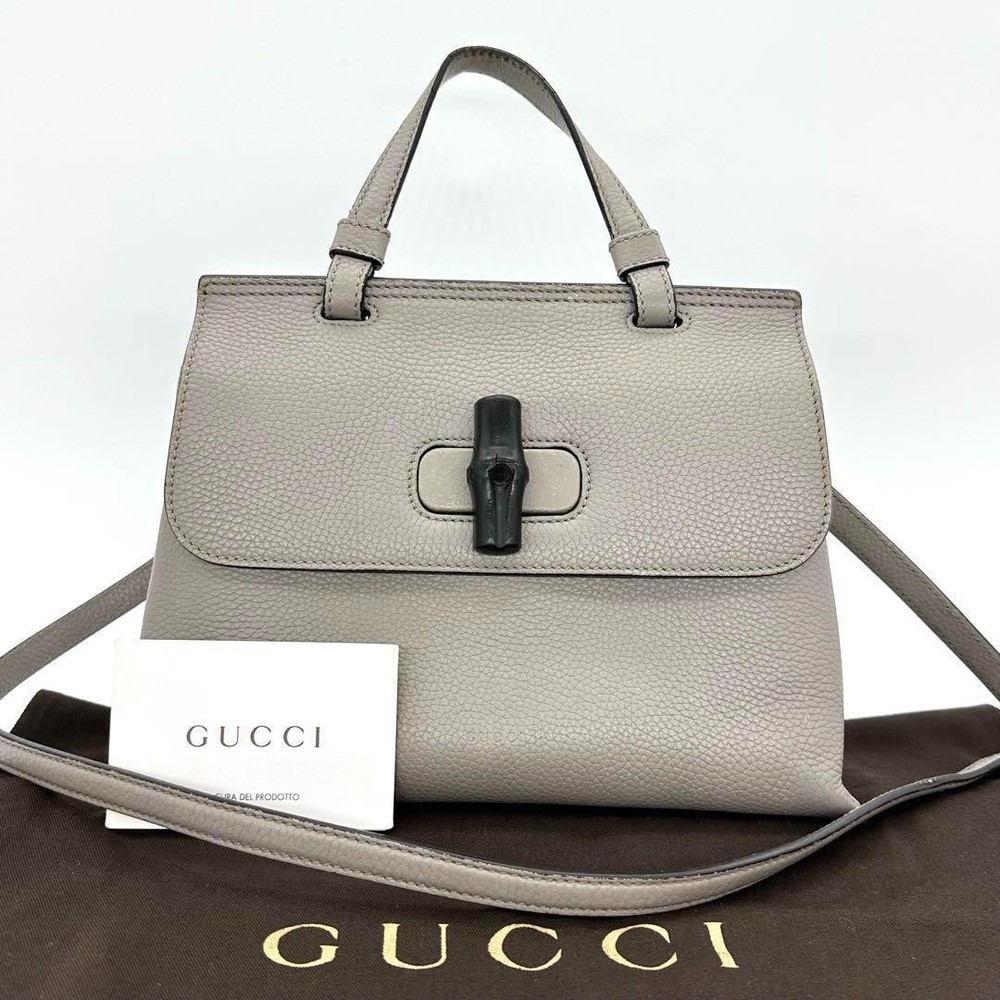 GUCCI Bamboo 2WAY Handbag for Everyday Use Made in Japan