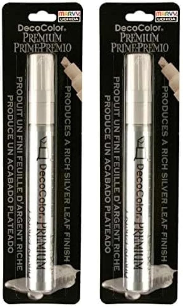 UCHIDA DecoColor Premium 3-Way Chisel Point Pen in Silver