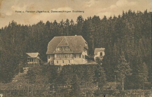 Postcard hotel pension Jägerhaus Donaueschingen Buchberg 1918 (no.751)