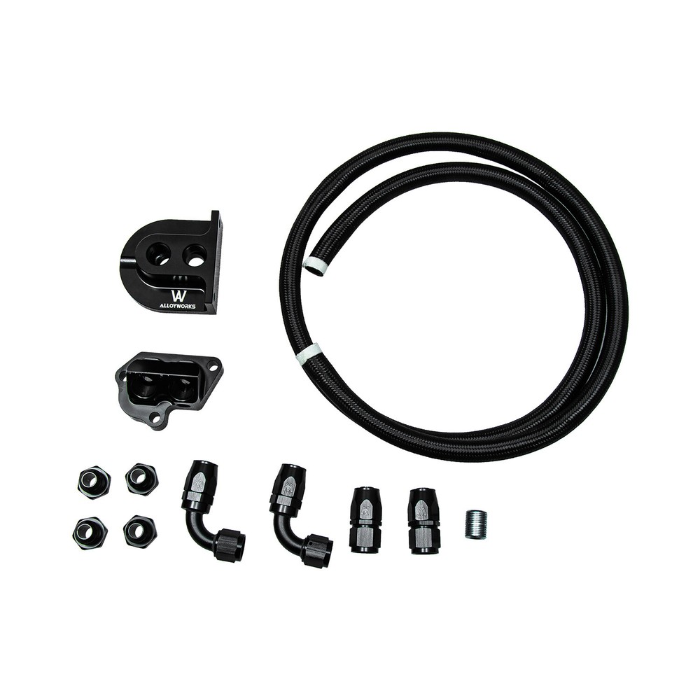 Ford 5.0 Oil Filter Relocation Kit 11-2023 for Mustang GT & F150 with Adapters