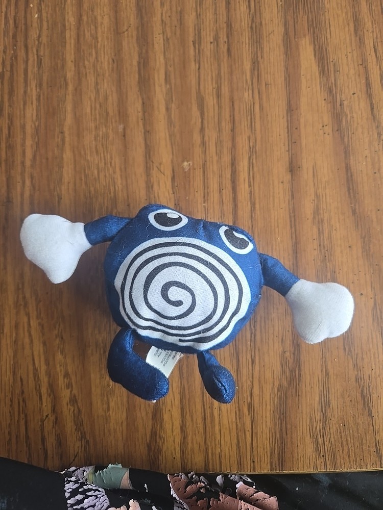Vintage 1999 Burger King Pokemon Poliwhirl Mini Bean Bag Plush Toy
