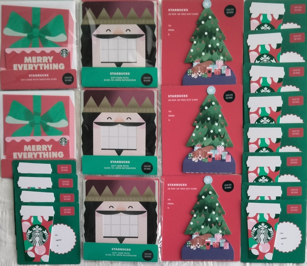 2024STARBUCKS GIFT CARD ~CHRISTMAS HOLIDAYS CARDS~ NO VALUE PIN COVER SET of 20-image