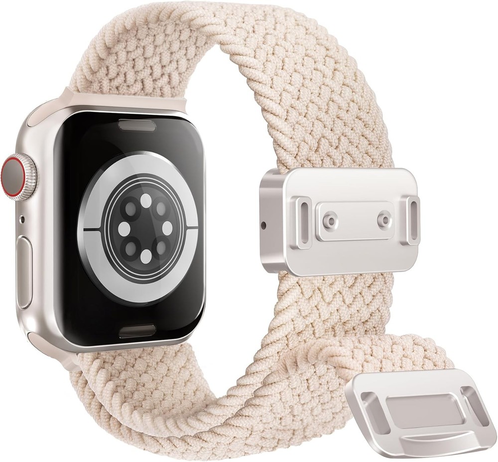 Magnetic Stretchy Strap Compatible with Apple Watch 49mm 45mm 44mm 42mm