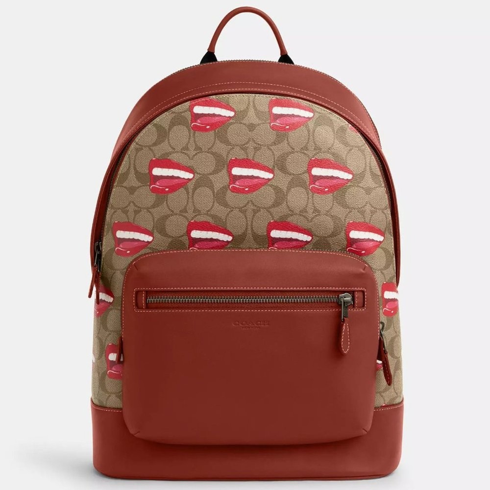NWT Coach x Tom Wesselmann West Backpack in Signature Canvas