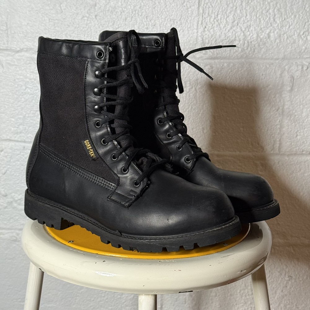 Carolina 10EE Gore-Tex Vibram Insulated Combat Boots Black Leather & Nylon