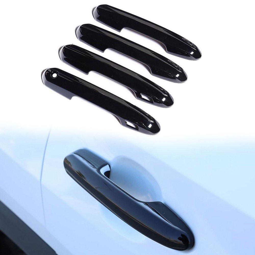 4-Piece Smart Key Door Handle Cover Trim for 2019-2025 Toyota RAV4