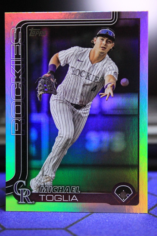 2025 Topps Michael Toglia Rainbow Foil Parallel Baseball Card