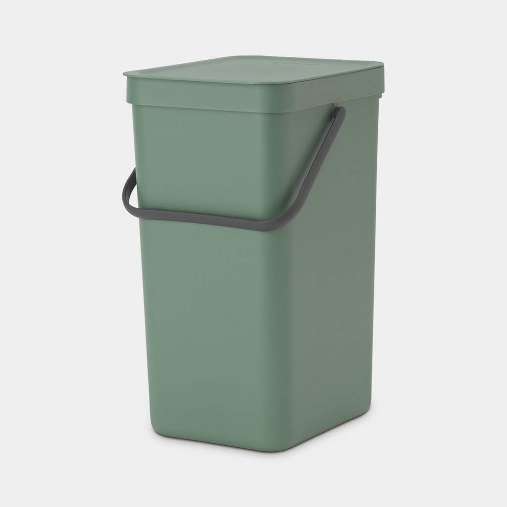 Sort & Go Kitchen Recycling Can (4.2 Gal/Fir Green) Stackable Waste Organiser...