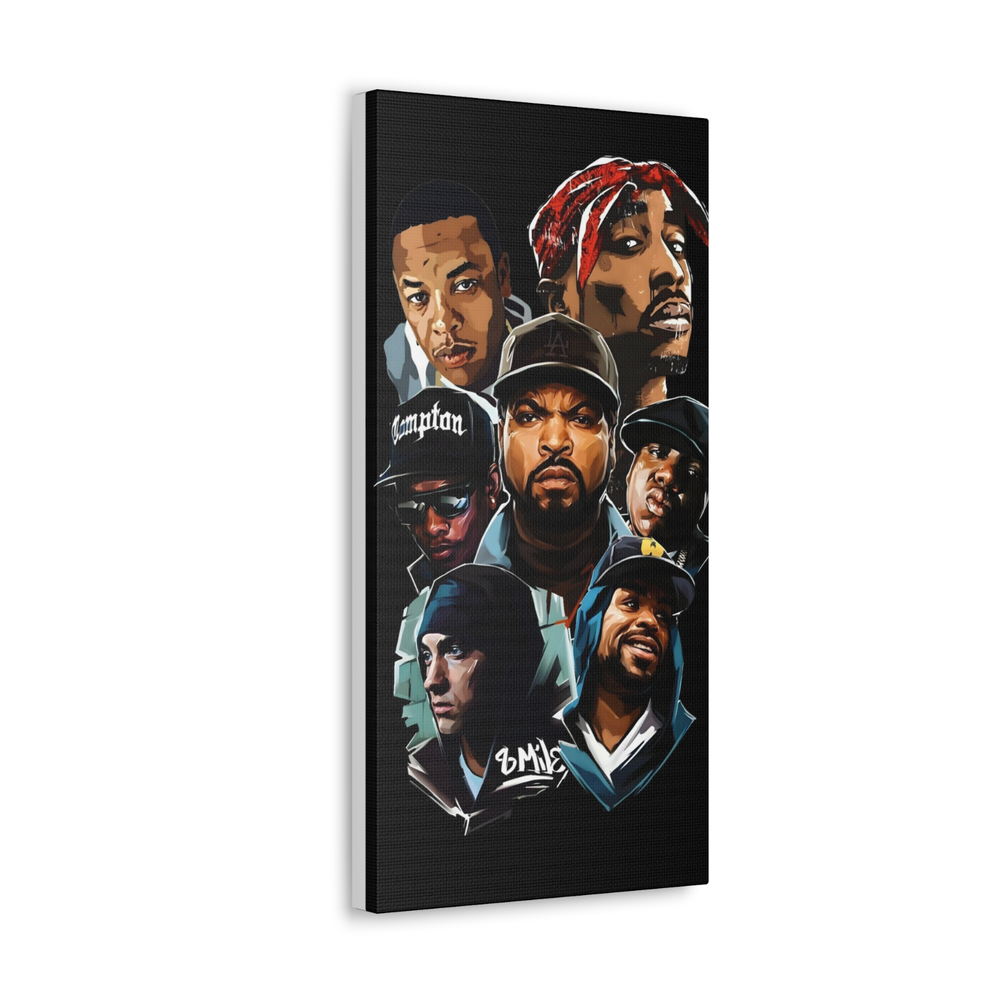 Legendary Rappers Canvas Eminem Tupac Biggie Smalls Hip Hop GOATs Wall Art Decor
