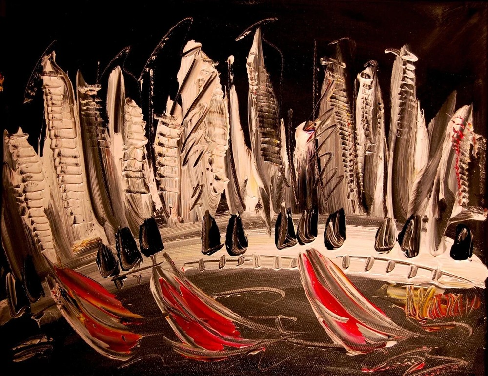 PIANO PAINTING  Abstract Modern CANVAS Original Oil  H7J87TU