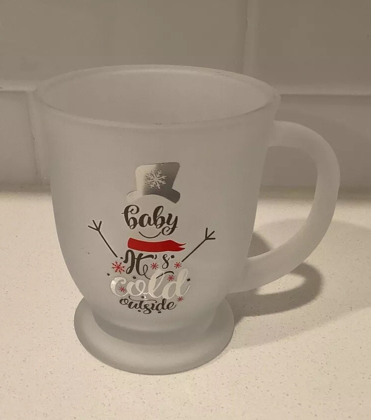 Snowman Frosted Coffee Mug 14.6 Oz Winter Christmas Gift