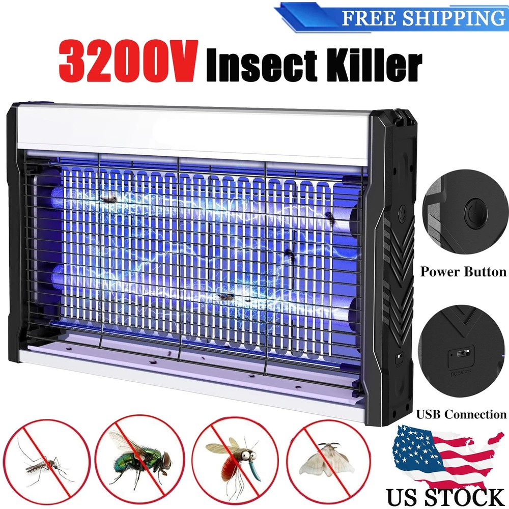 Bug Zapper 3200V Electronic Mosquito Zapper for Outdoor and Indoor Waterproof P
