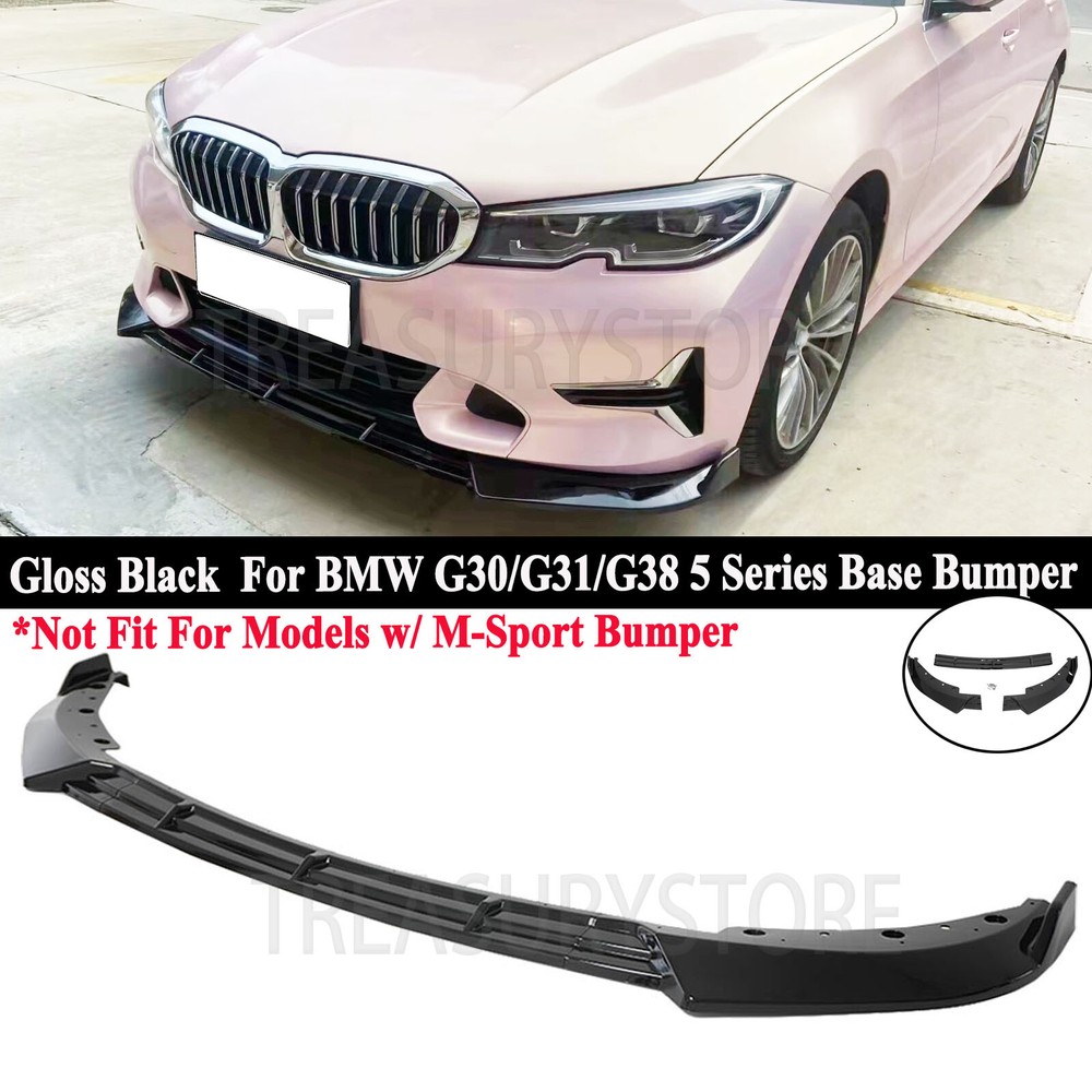 For BMW 3 Series G20 320i 330i Base 19-2022 V Style Gloss Black Front Bumper Lip