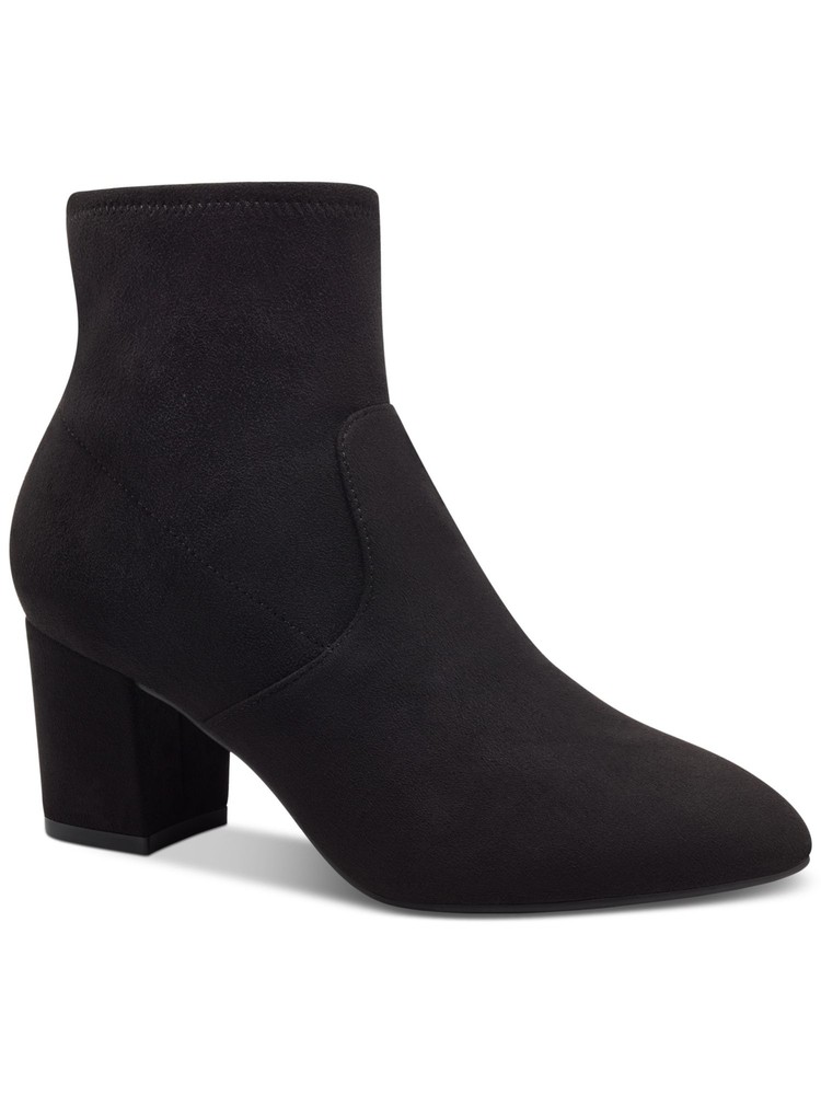 CHARTER CLUB Womens Black Stretch Franki Round Toe Block Heel Heeled Boots 7 M