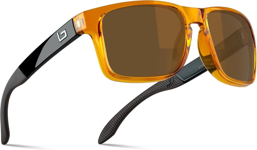 BNUS Classic Sunglasses: Polarized Corning Glass Lenses & Flexible Spring Hinges
